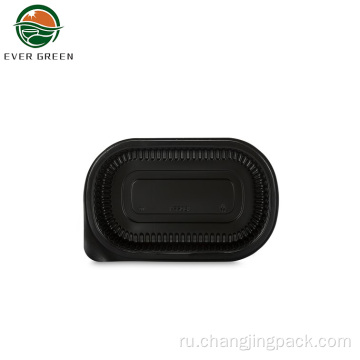 Одноразовая пищевая пластиковая черная микроволновая пищевая коробка